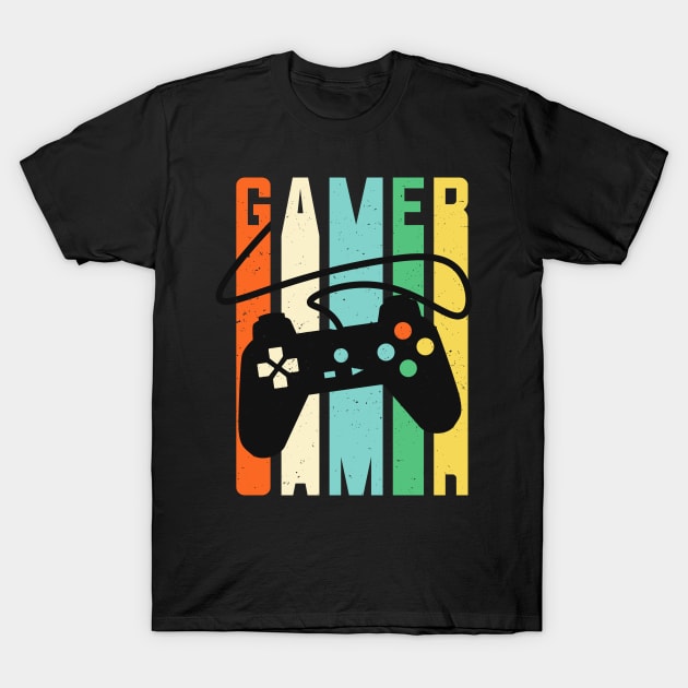 Gamer Console Controller Retro Gaming T-Shirt by Foxxy Merch